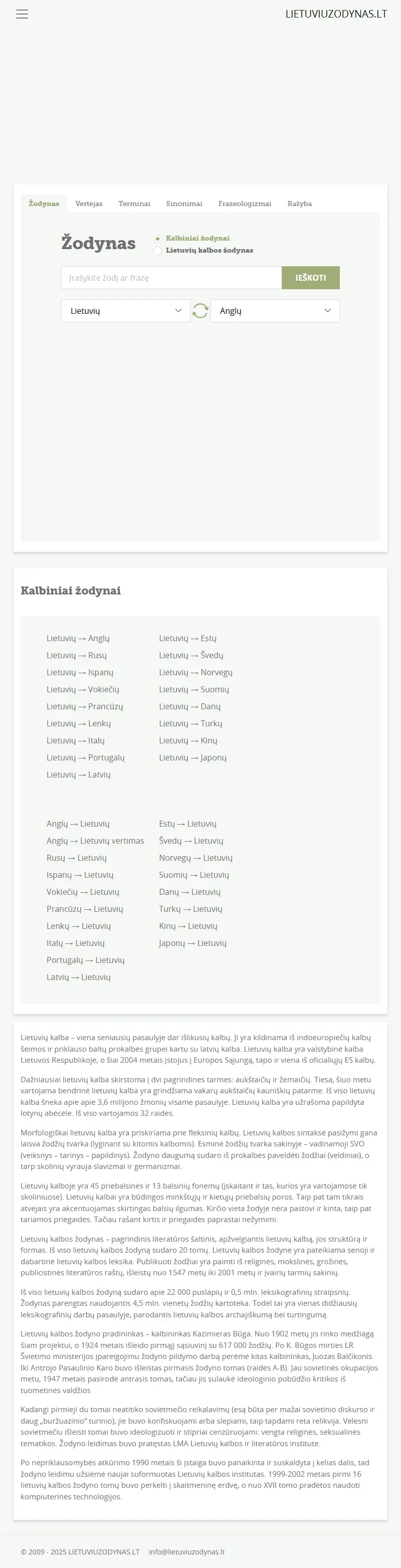 backlink from lietuviuzodynas.lt