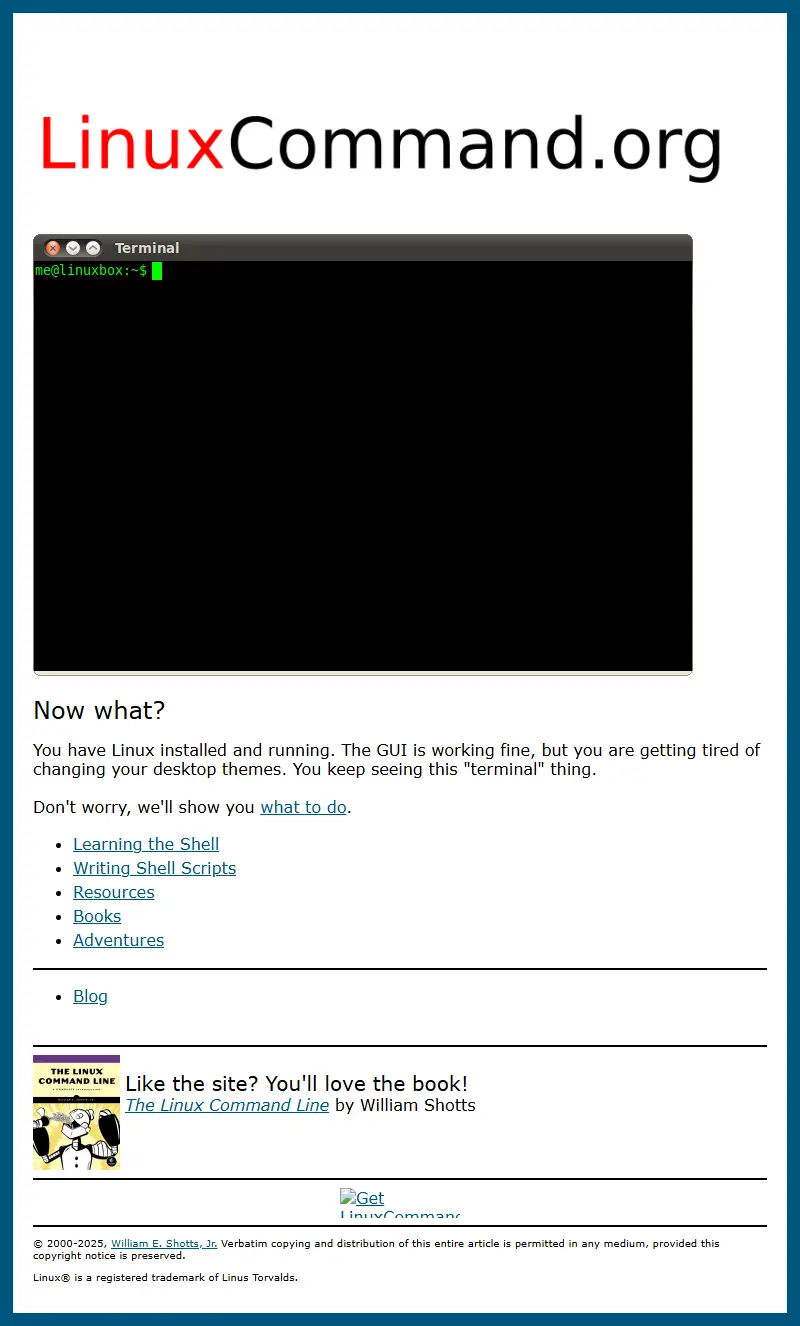 backlink from linuxcommand.org