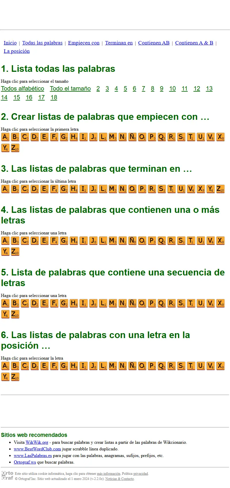 backlink from listasdepalabras.es