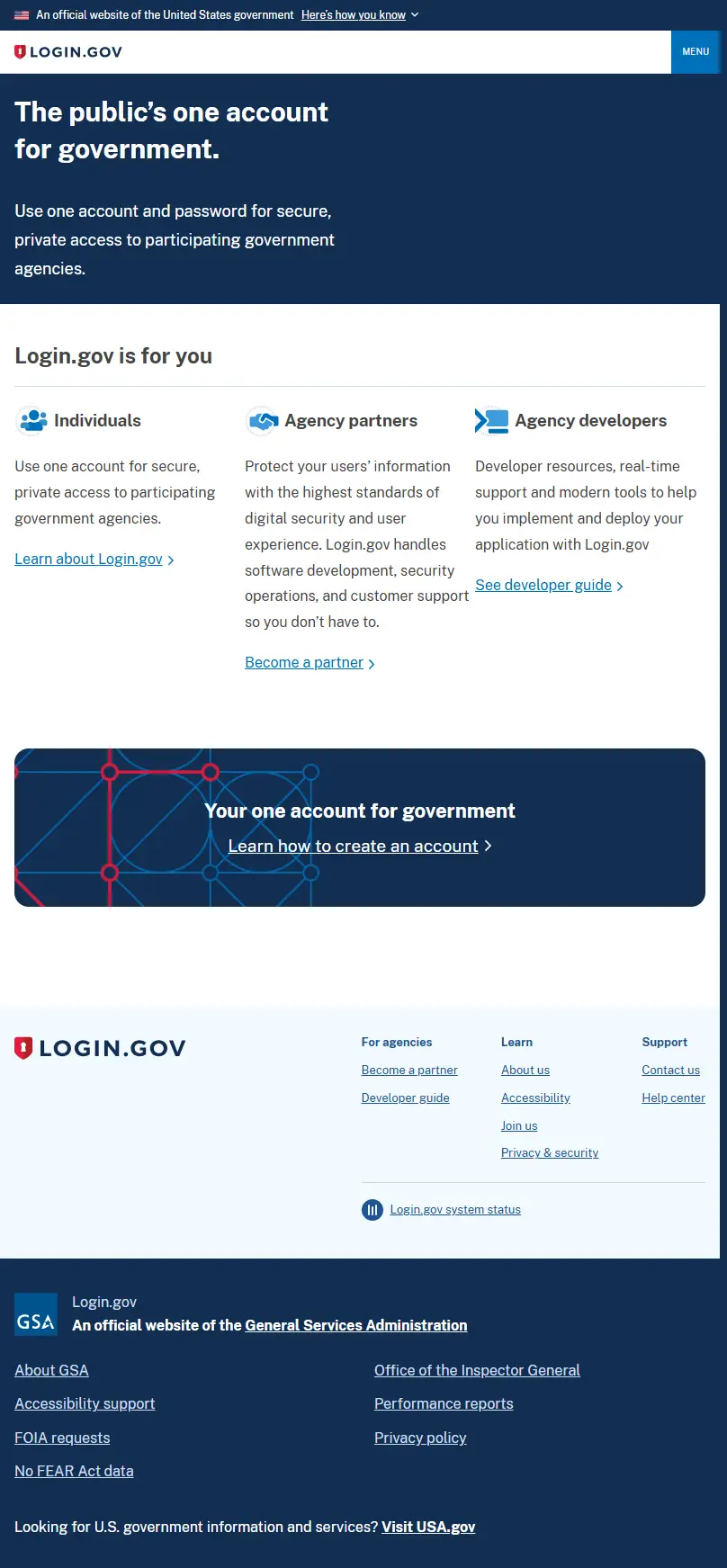 backlink from login.gov
