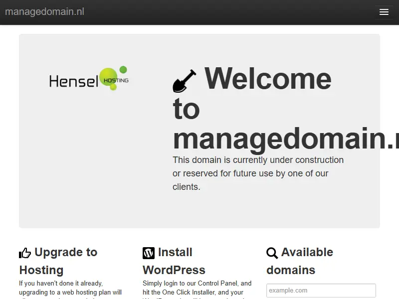 backlink from managedomain.nl