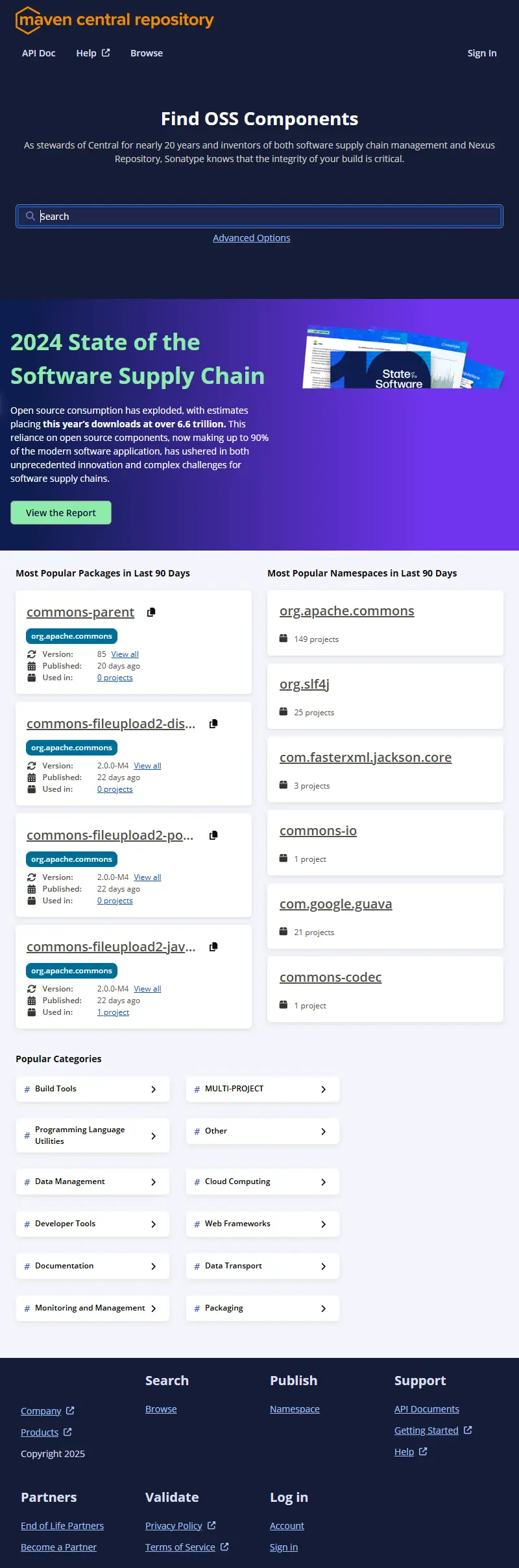 backlink from maven.org