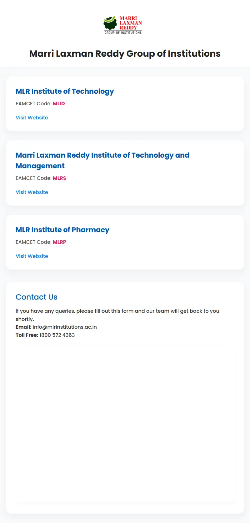 backlink from mlrinstitutions.ac.in