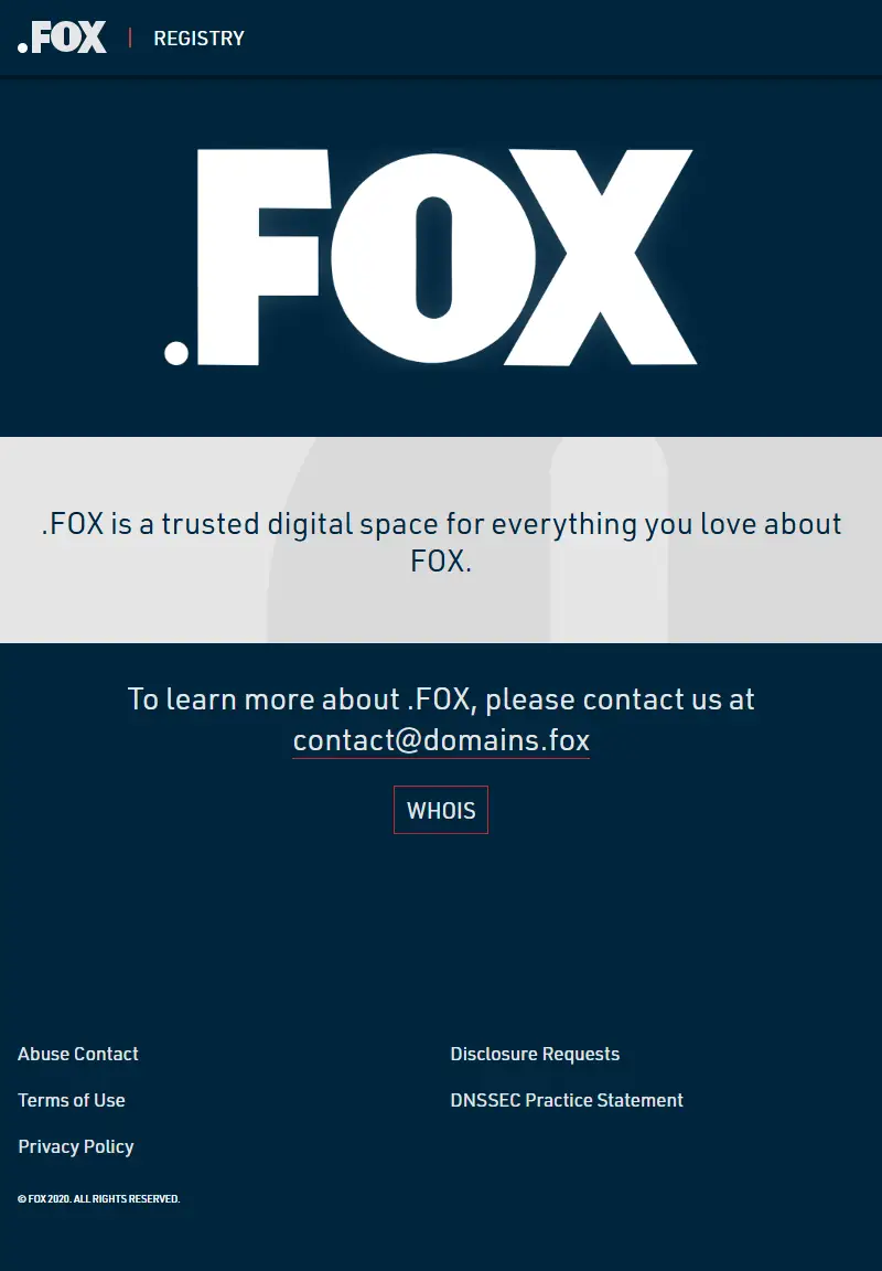 backlink from nic.fox
