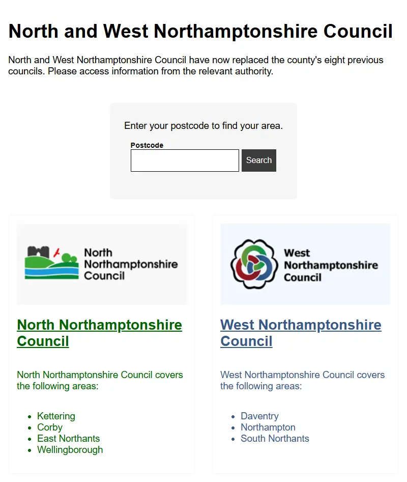 backlink from northamptonshire.gov.uk