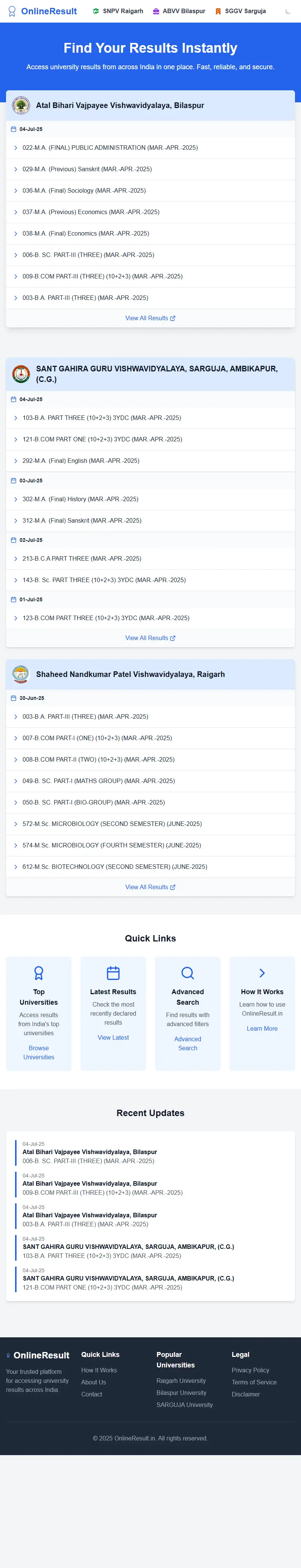 backlink from onlineresult.in