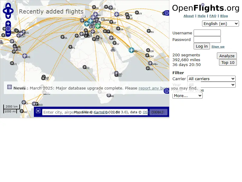 backlink from openflights.org