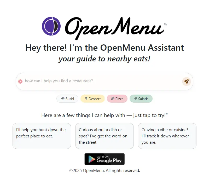 backlink from openmenu.com