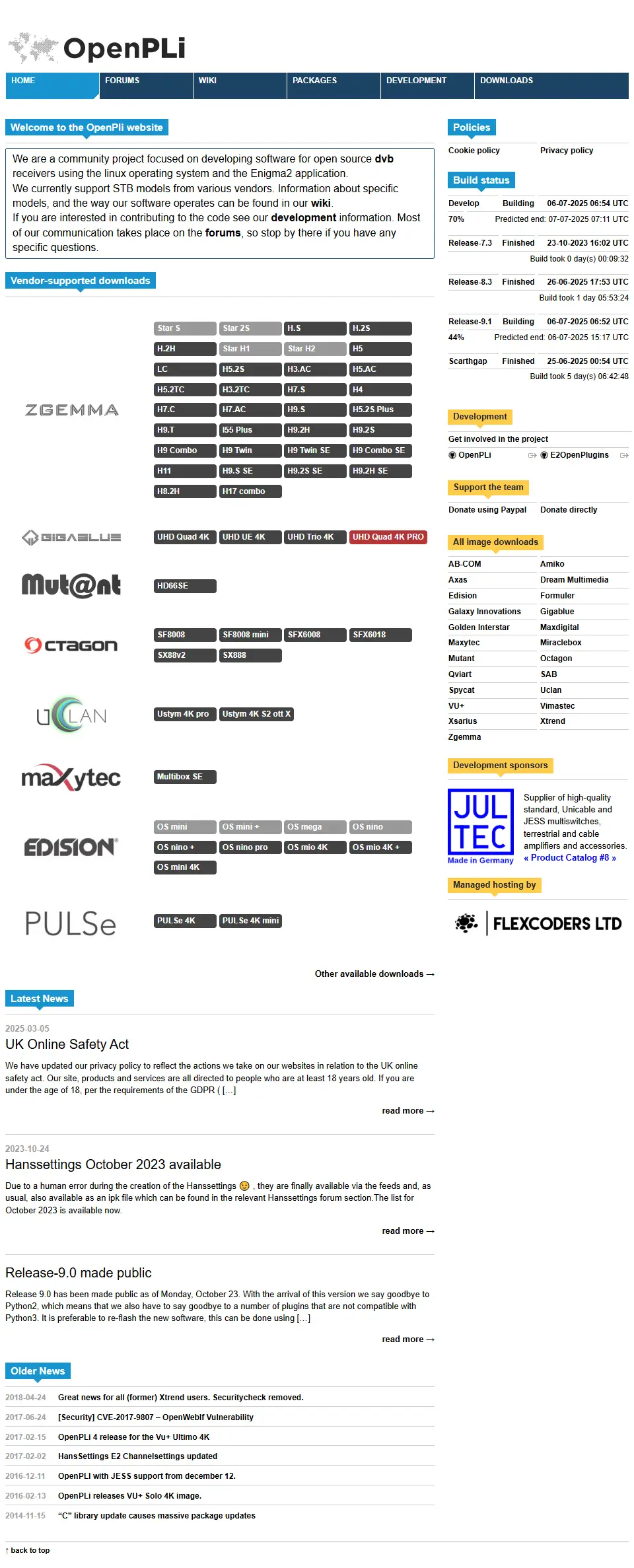 backlink from openpli.org