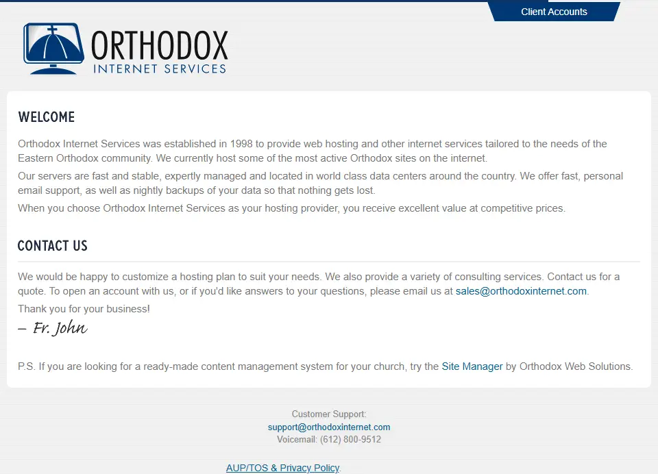 backlink from orthodoxinternet.com
