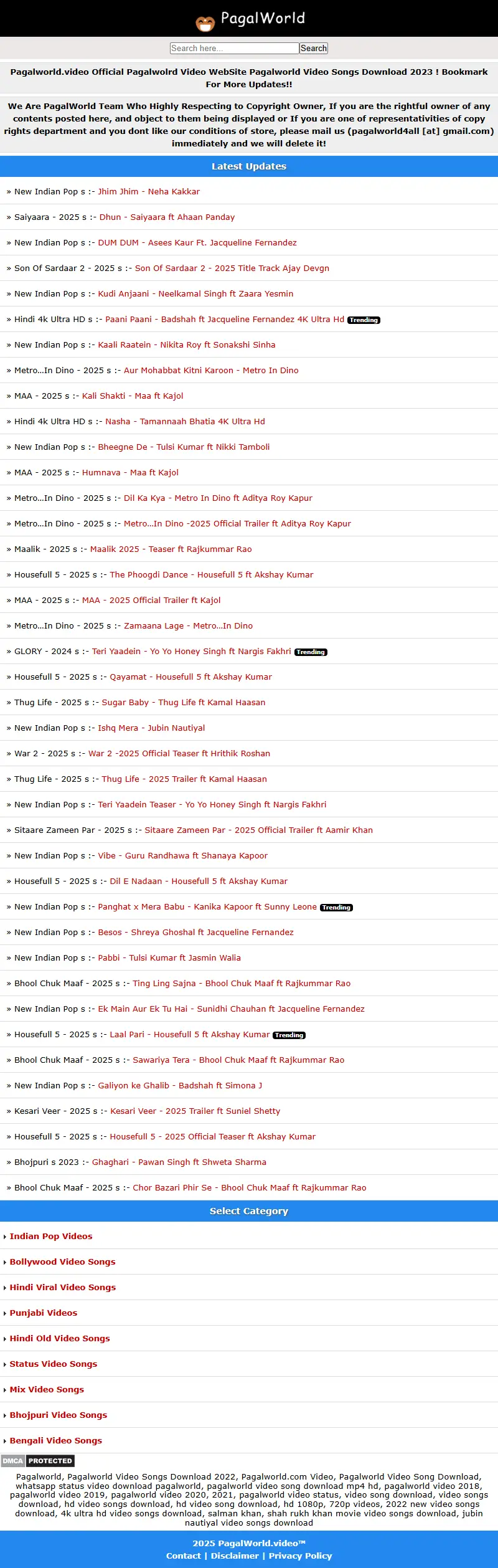 backlink from pagalworld.video