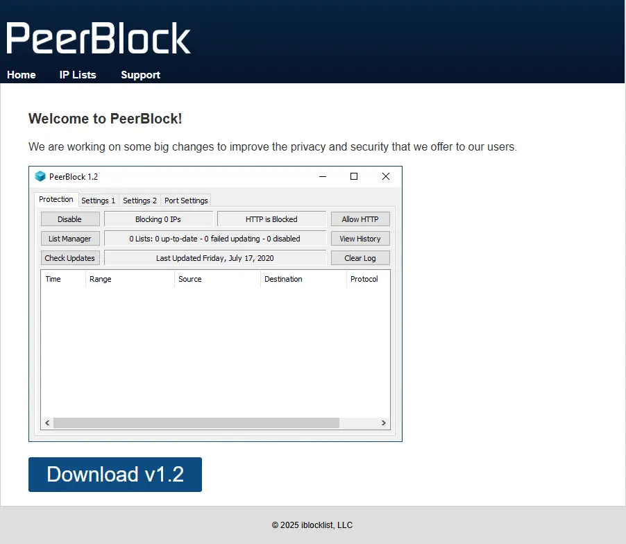 backlink from peerblock.com