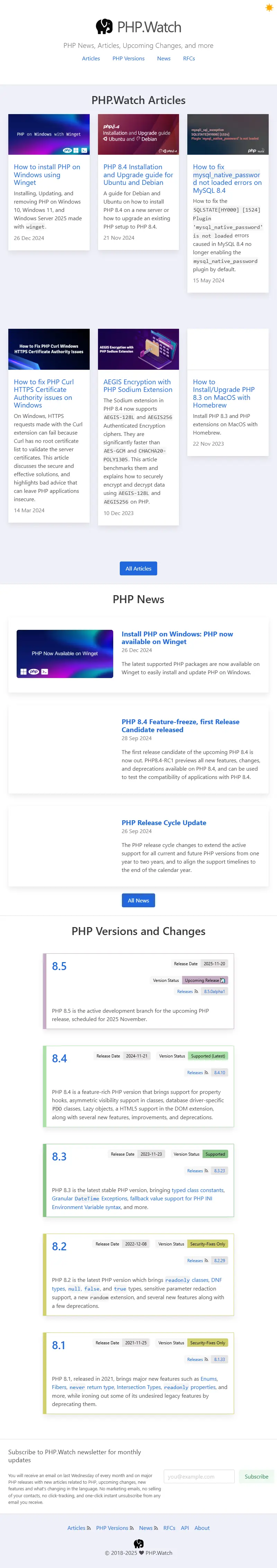 backlink from php.watch