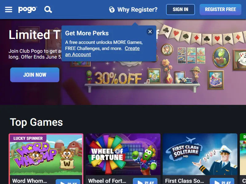 backlink from pogo.com