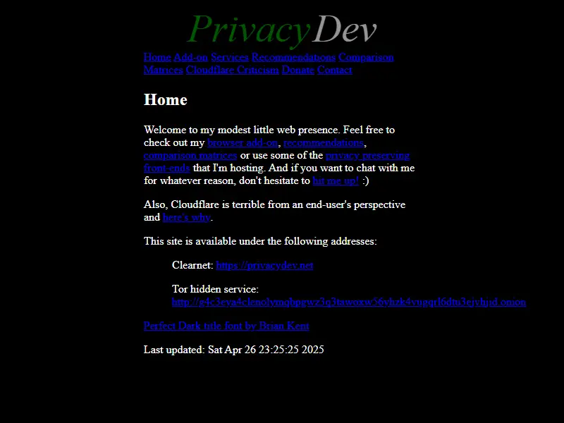 backlink from privacydev.net