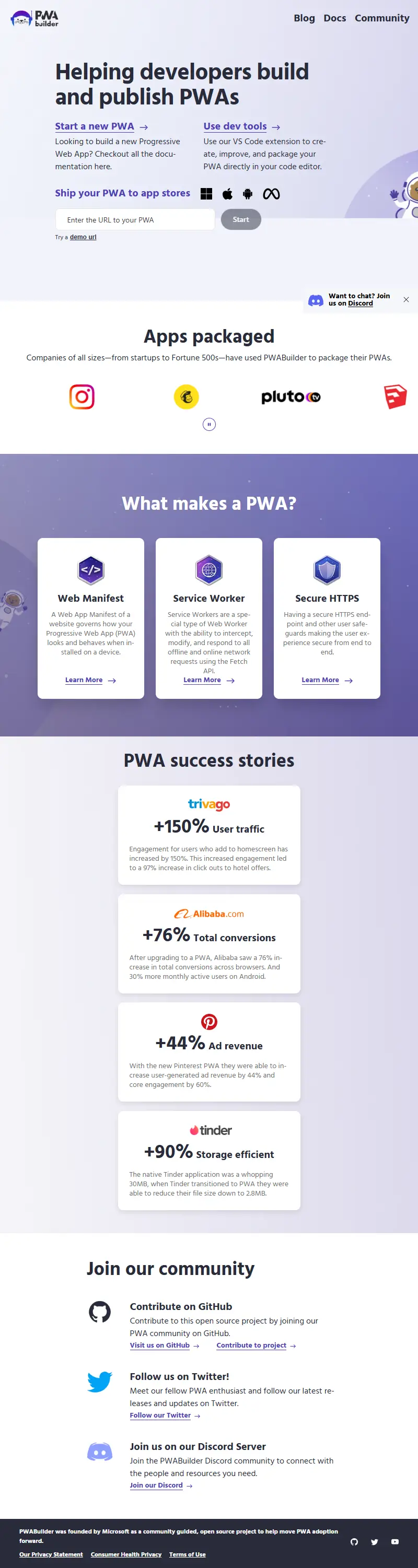 backlink from pwabuilder.com