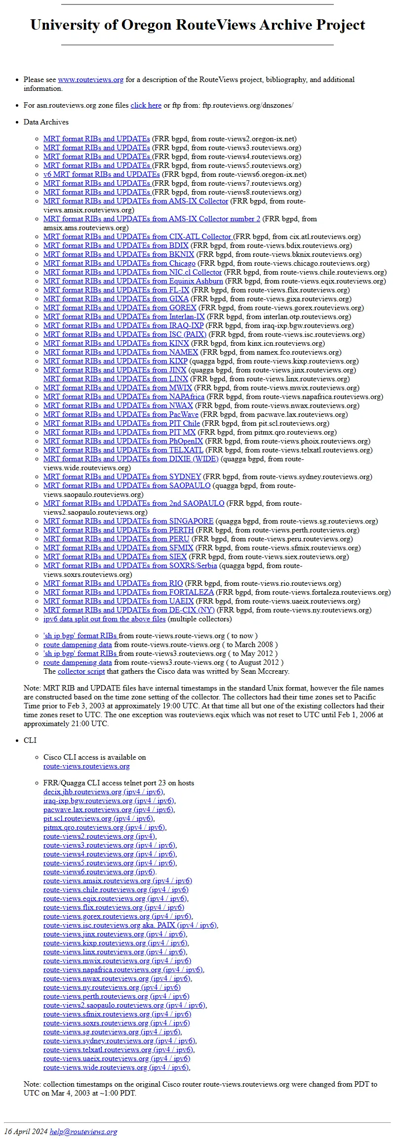 backlink from routeviews.org