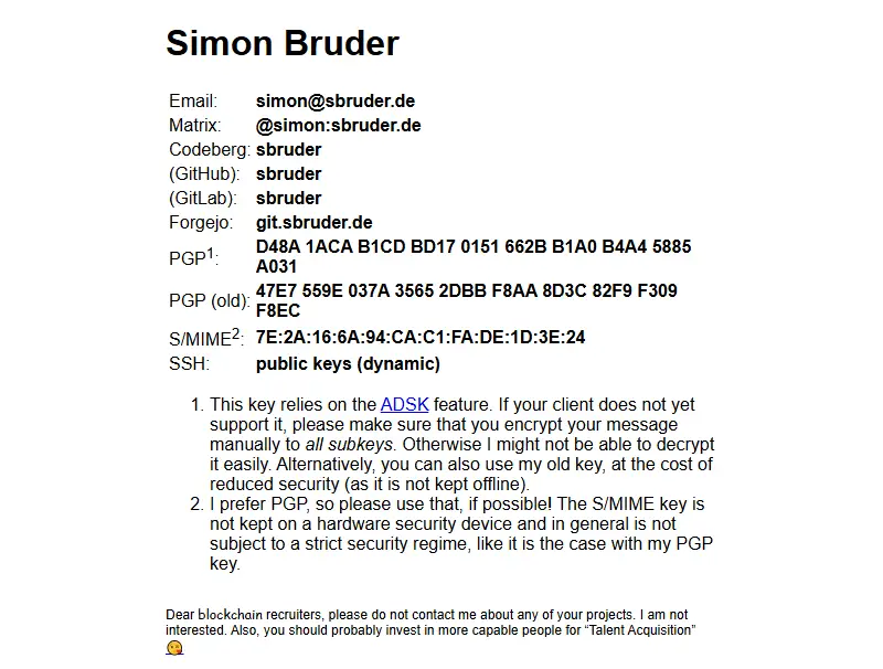 backlink from sbruder.de