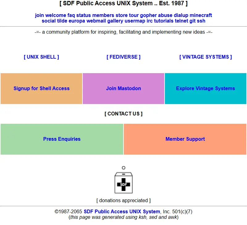 backlink from sdf.org