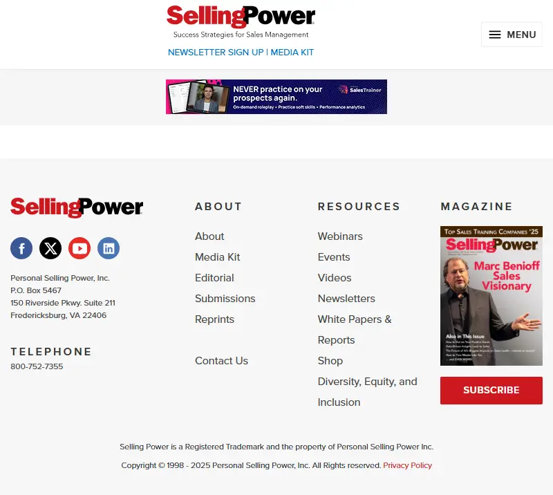 backlink from sellingpower.com