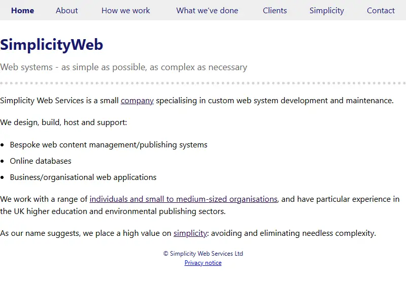 backlink from simplicityweb.co.uk