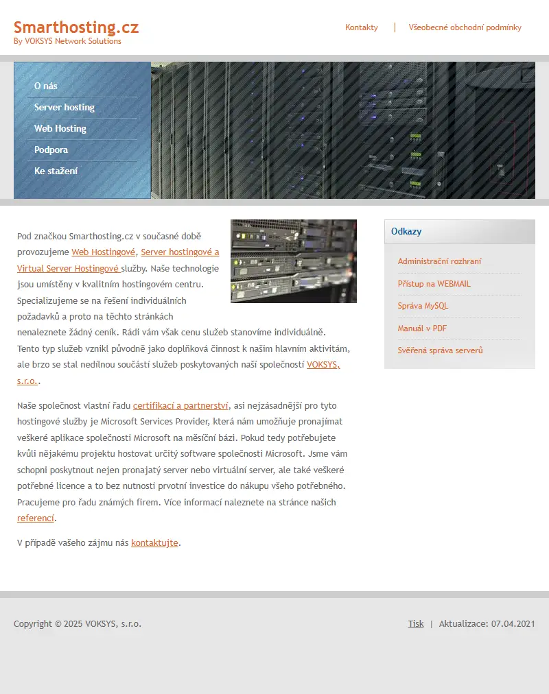 backlink from smarthosting.cz