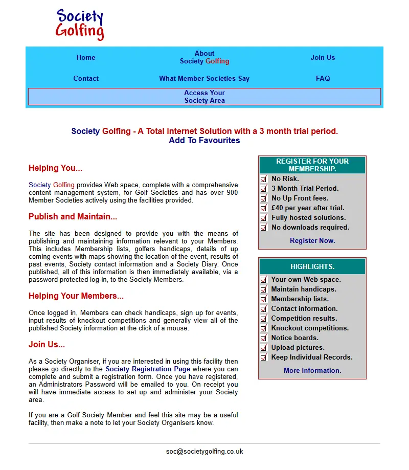 backlink from societygolfing.co.uk
