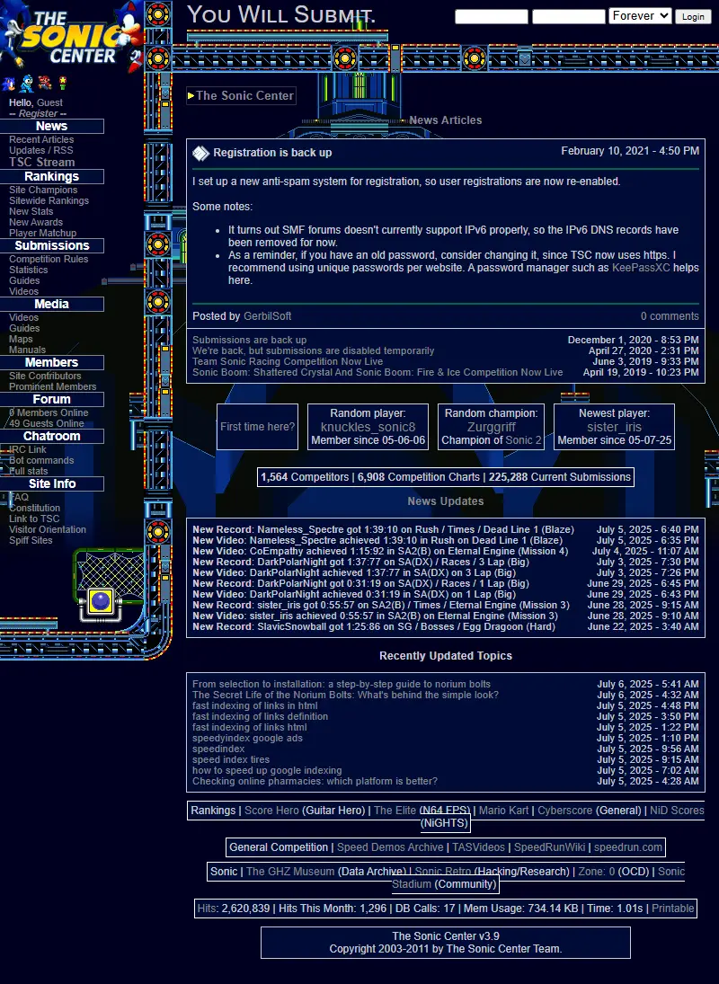 backlink from soniccenter.org