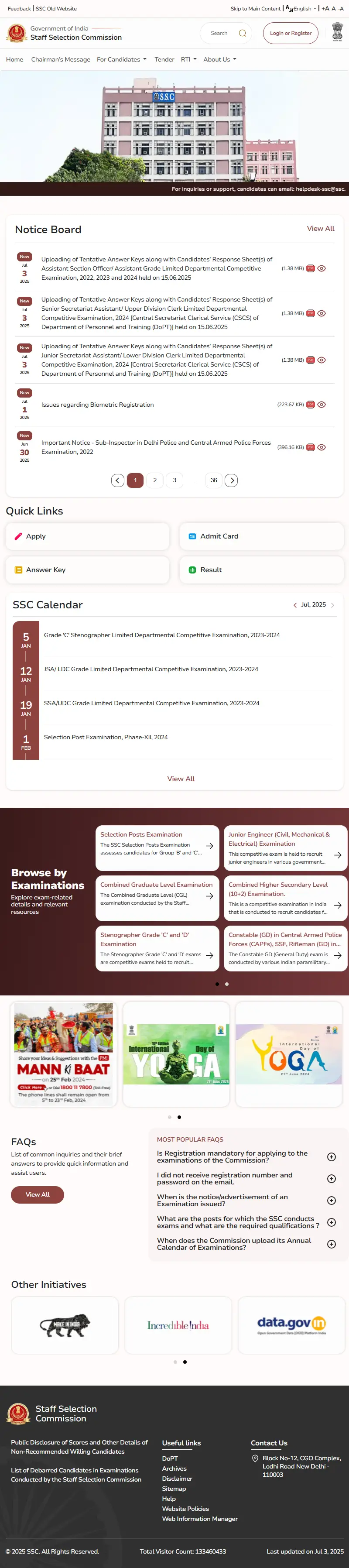 backlink from ssc.gov.in