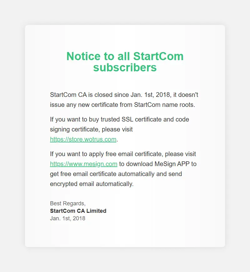 backlink from startssl.com