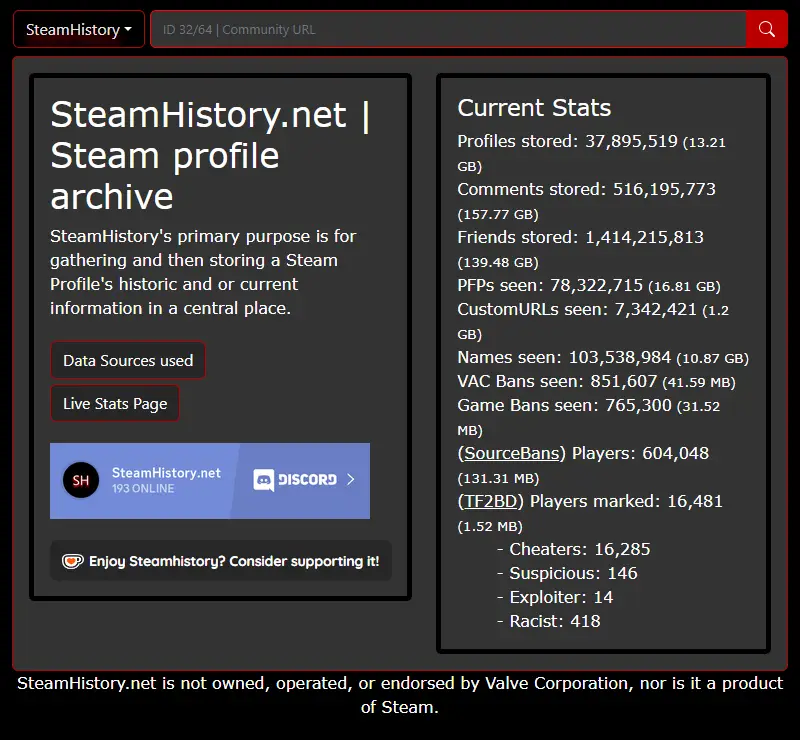 backlink from steamhistory.net