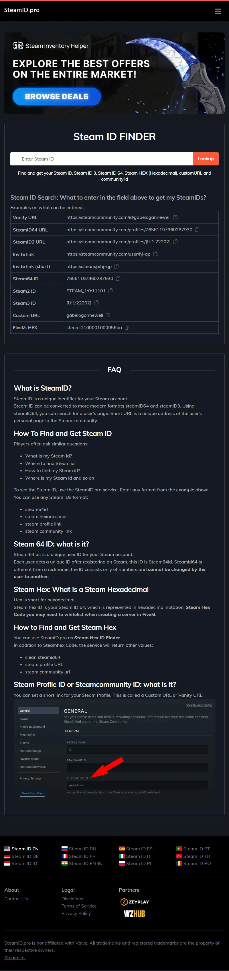 backlink from steamid.pro