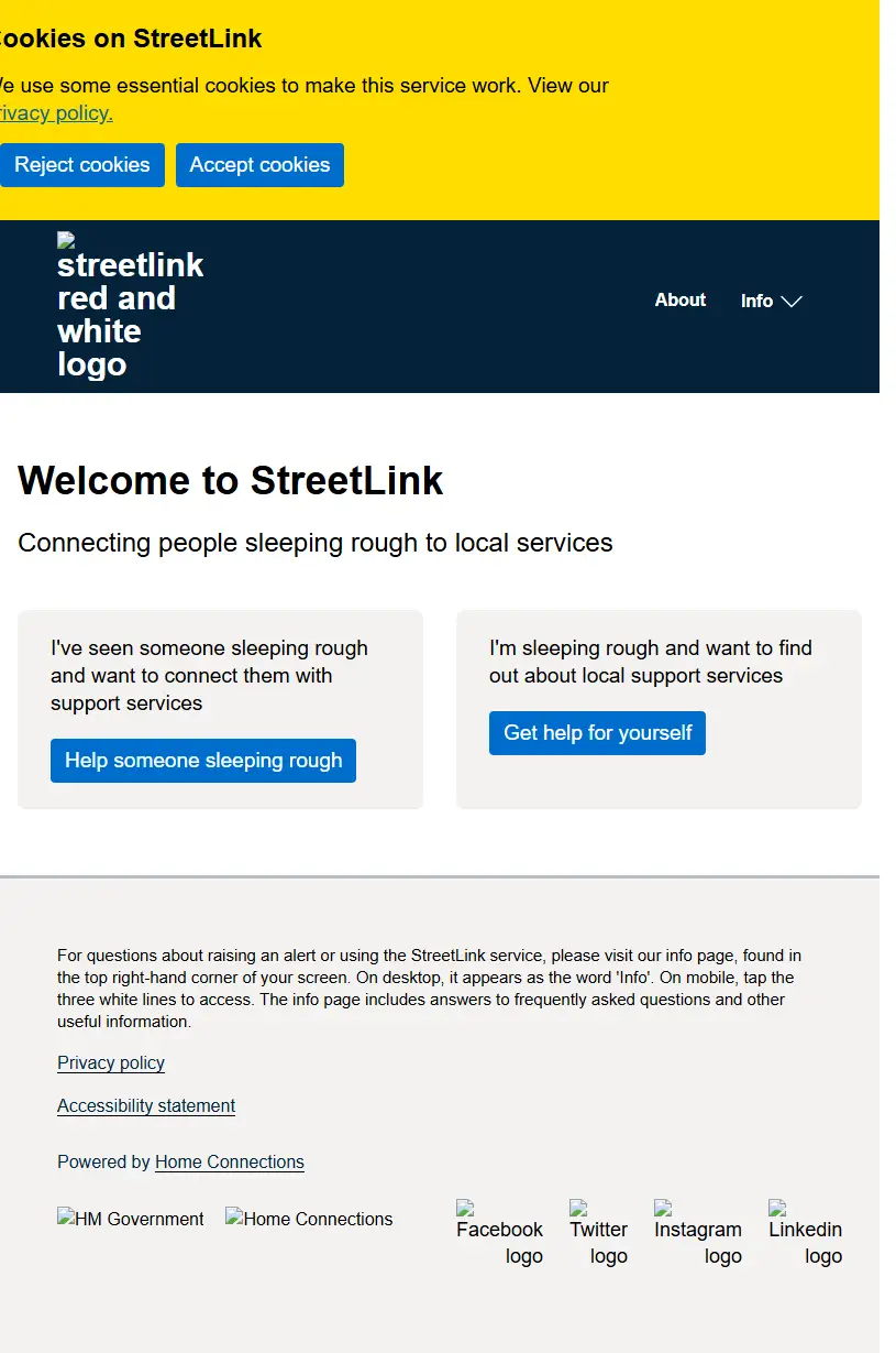 backlink from streetlink.org.uk