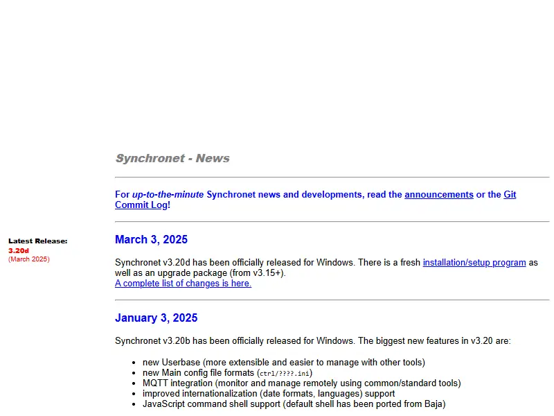 backlink from synchro.net