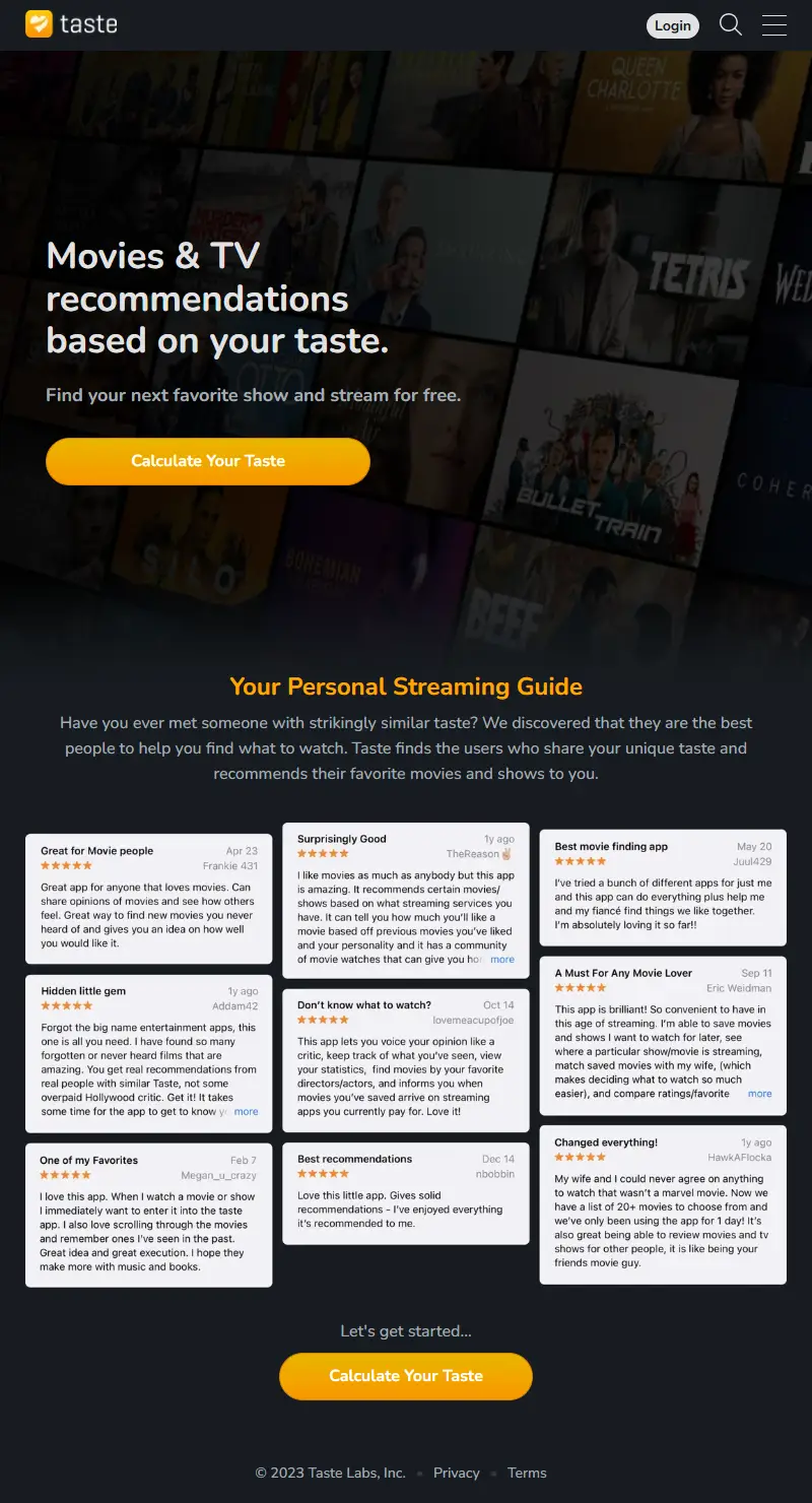 backlink from taste.io