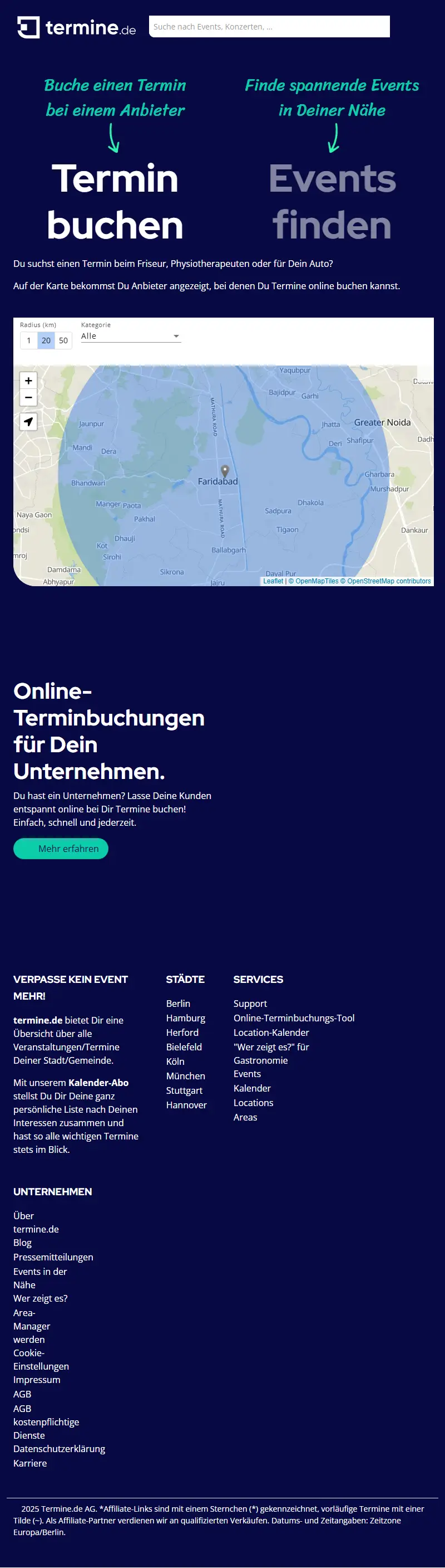 backlink from termine.de