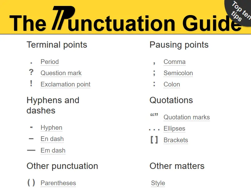 backlink from thepunctuationguide.com
