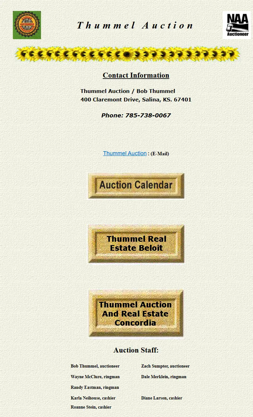 backlink from thummelauction.com