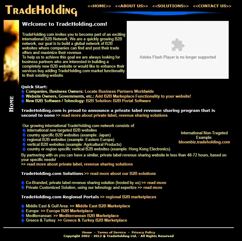 backlink from tradeholding.com