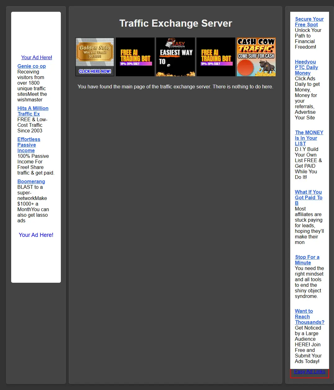 backlink from trafficexchangeserver.com