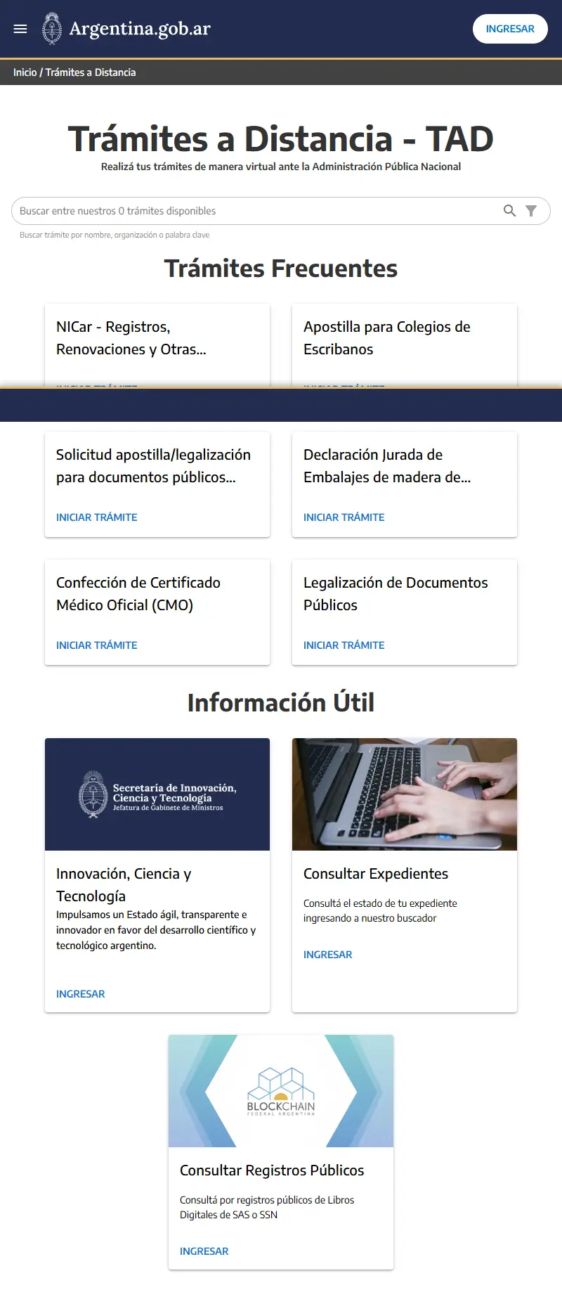 backlink from tramitesadistancia.gob.ar