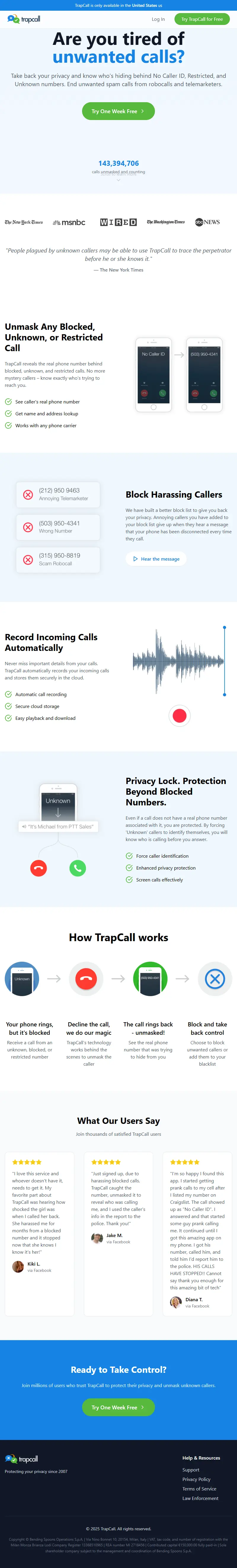 backlink from trapcall.com
