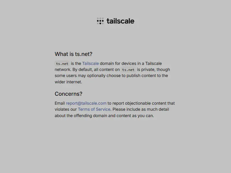 backlink from ts.net