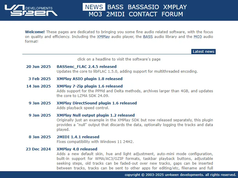 backlink from un4seen.com