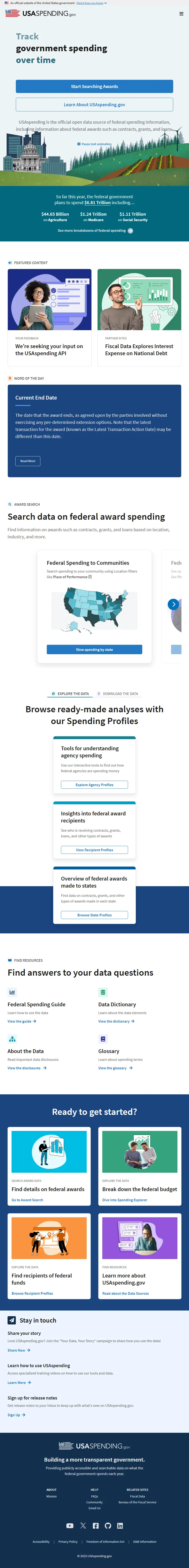 backlink from usaspending.gov