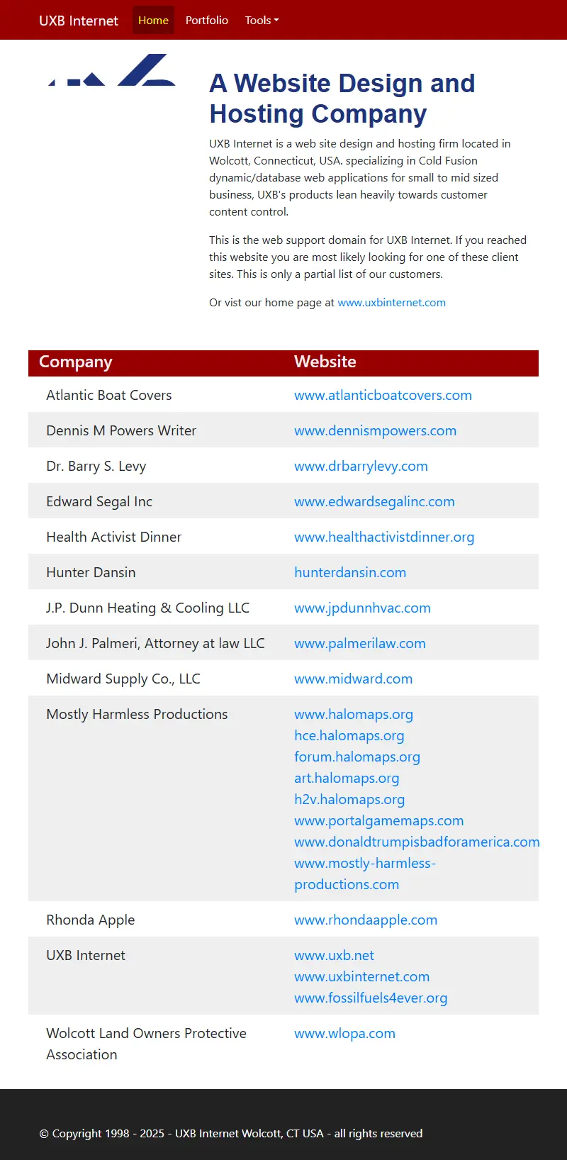 backlink from uxb.net