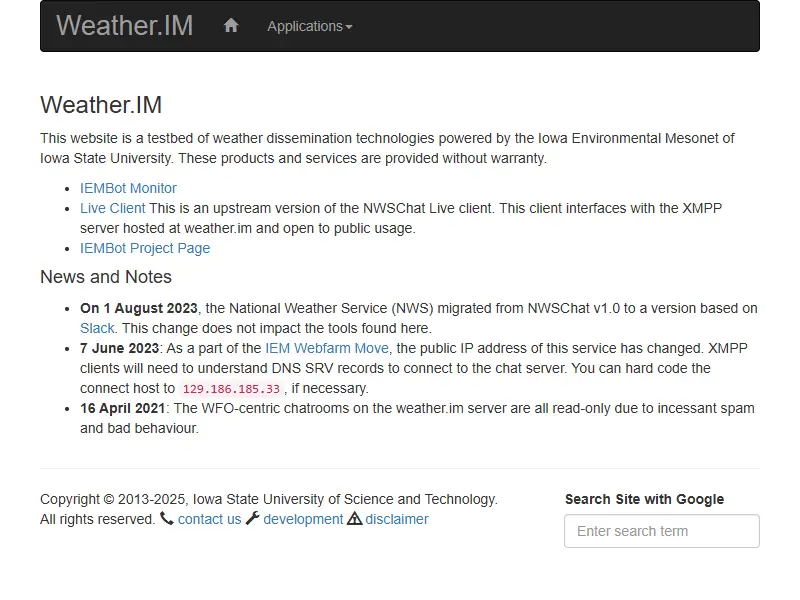 backlink from weather.im