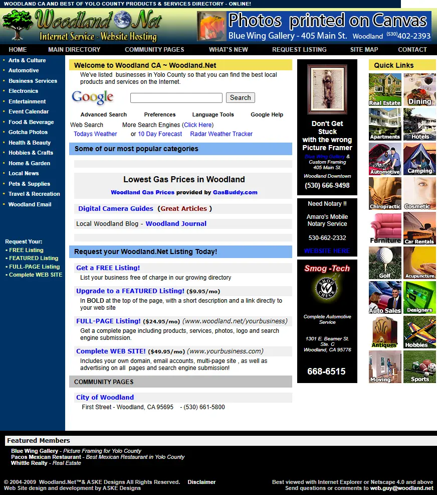 backlink from woodland.net
