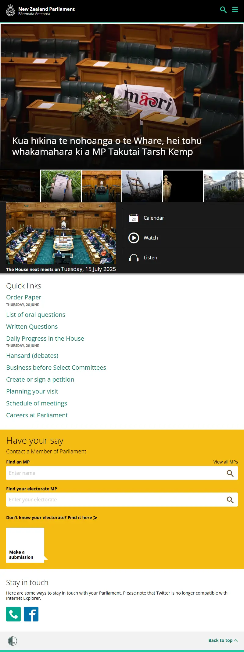 backlink from www.parliament.nz